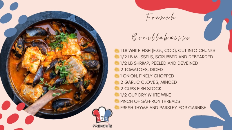 The Image Shows the Ingredients for French Bouillabaisse