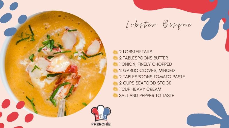 The Image Shows the Ingredients for Lobster Bisque